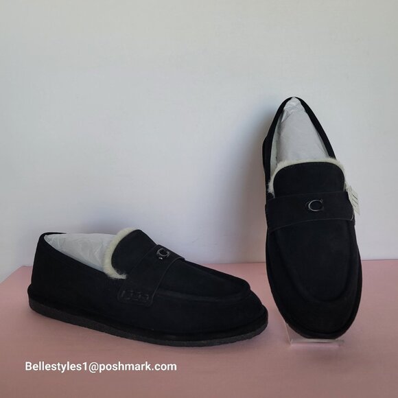 COACH Forest Slipper In Suede- Women’s Size 9B- Black color⭐ - Picture 3 of 16